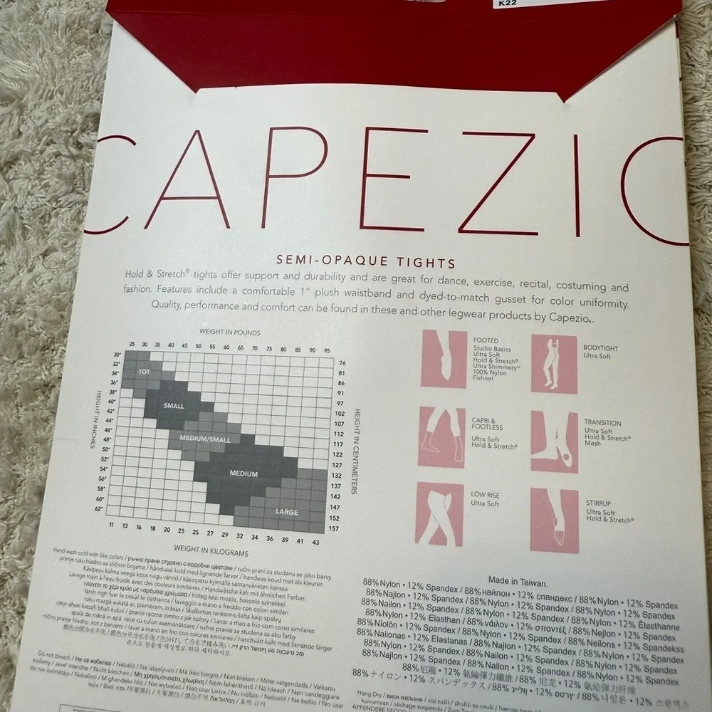 Capezio N14C Kids Medium Footed Tights Caramel